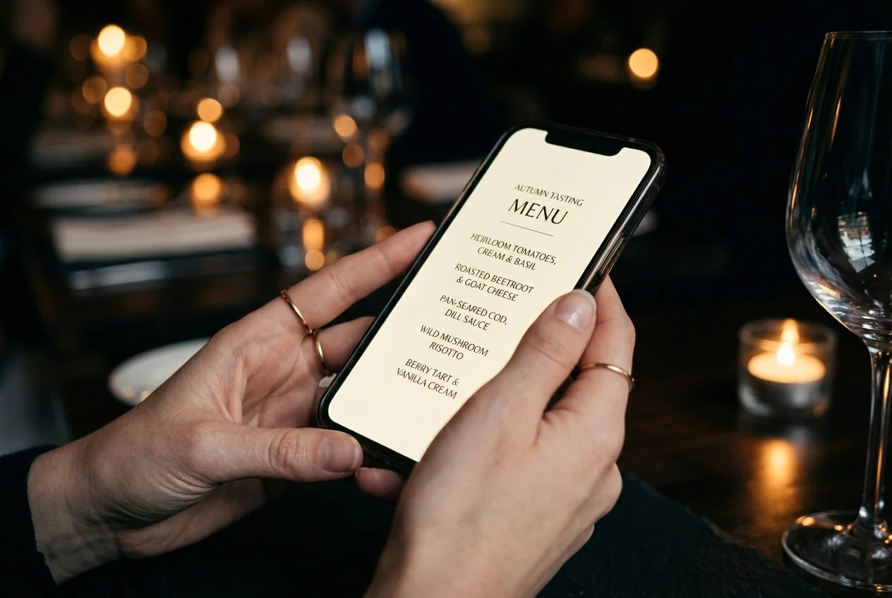 Mobile guest menu